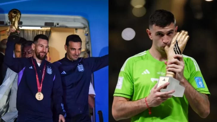 “Dibu” Martínez y Lionel Scaloni recibieron el premio The Best