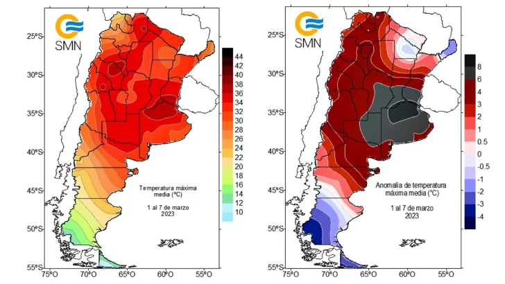 Por las temperaturas extremas, el Servicio Meteorológico agregó un nuevo color