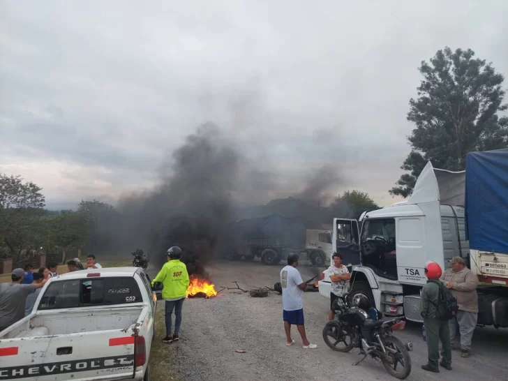 Realizan un corte en la ruta 305 a la altura de El Colmenar