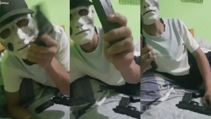 Un hombre enmascarado amenaza por redes sociales a vecinos y familiares del nene asesinado en Rosario
