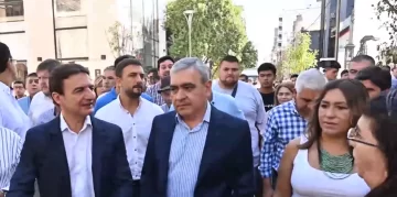 Alfaro y Sánchez habilitaron juntos la semipeatonal de 9 de Julio al 100