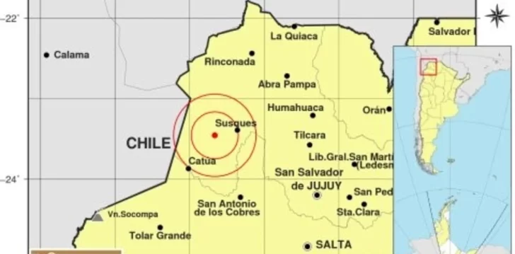 Un sismo de 6.4 sacudió Jujuy y provocó que se activen las alarmas en los celulares
