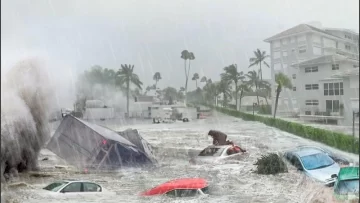 Impresionantes imágenes del huracán Idalia en Florida: vientos de 200 kilómetros por hora, marejadas ciclónicas e inundaciones