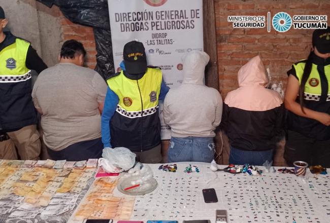 Detuvieron a los integrantes de una familia dedicada al narcomenudeo en Tafí Viejo