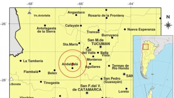 Fuerte temblor en Catamarca y se sintió en Tucumán