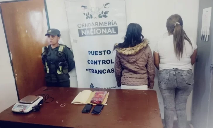 Dos mujeres quedaron detenidas por traficar cocaína