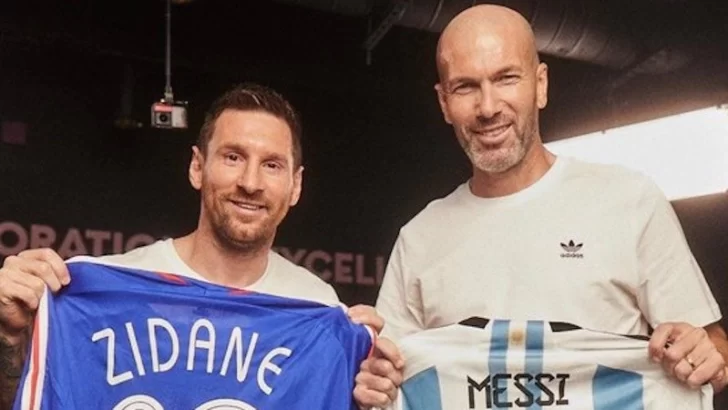 Encuentro estelar entre Messi y Zidane: Maradona, Francescoli, Aimar y la gloria que los une