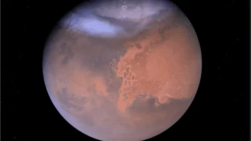 Así se ve una tormenta de polvo en Marte