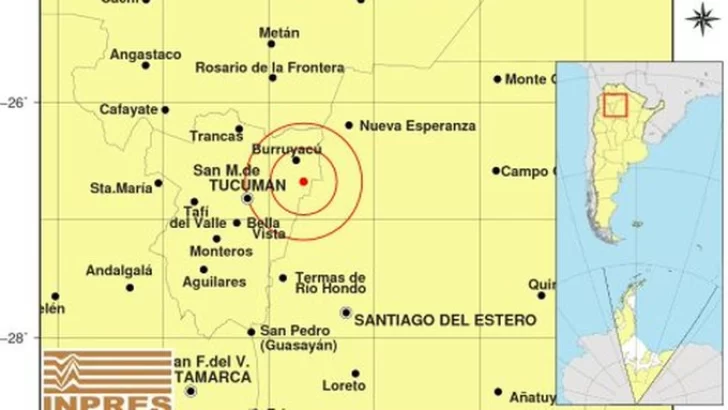 Un fuerte temblor sacudió a la provincia de Tucumán