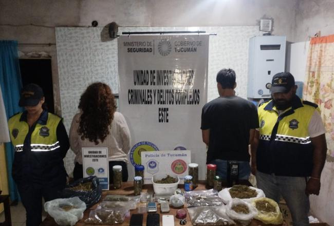 La Policía encontró un “vivero” de marihuana y detuvo a dos personas