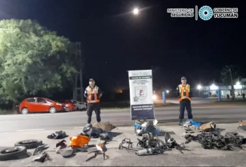 La Policía detectó un transporte de encomiendas que trasladaba partes de motocicletas robados