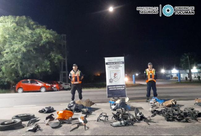 La Policía detectó un transporte de encomiendas que trasladaba partes de motocicletas robados La Policía detectó un transporte de encomiendas que trasladaba partes de motocicletas robados