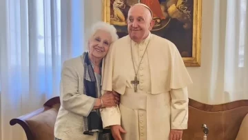 Estela de Carlotto visitó al Papa Francisco en el Vaticano: “Es como un hermano menor”
