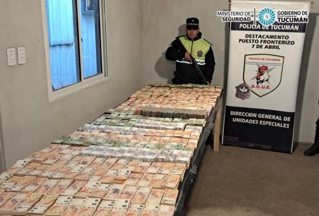 La Policía secuestró $38 millones de pesos que un hombre intentaba sacar de la provincia