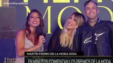 Wanda Nara y L-Gante fueron juntos a los Martín Fierro de moda