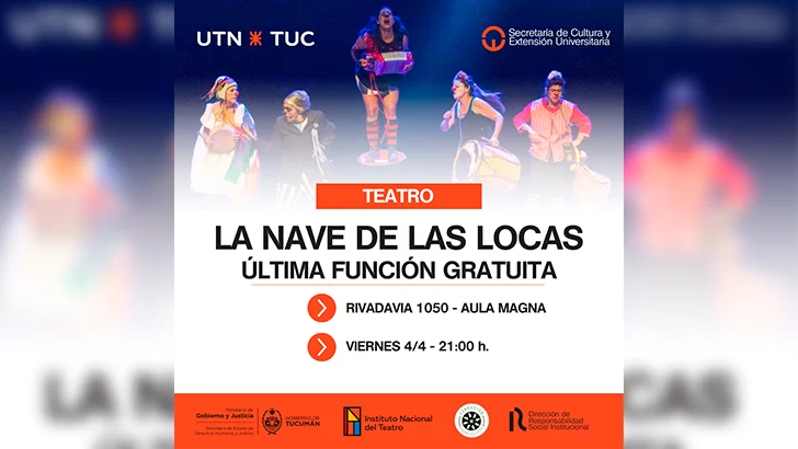 La UTN TUC invita a toda la comunidad una función gratuita de obra teatral