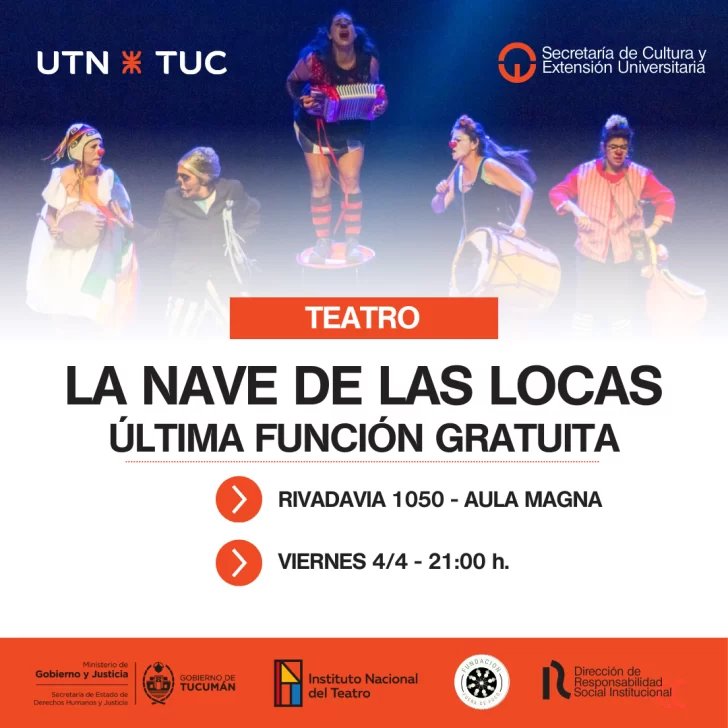 La UTN TUC invita a toda la comunidad a la función gratuita de la obra teatral