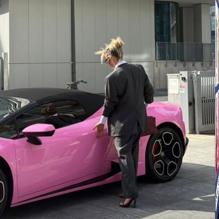 Wanda Nara llegó a la audiencia de divorcio con Mauro Icardi en un Lamborghini rosa