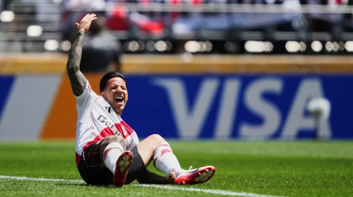 Sebastián Driussi será baja en River para el resto del Mundial de Clubes por una lesión en el tobillo