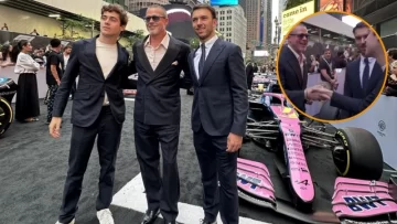 Franco Colapinto posó junto a Brad Pitt en el estreno de “F1: La película”