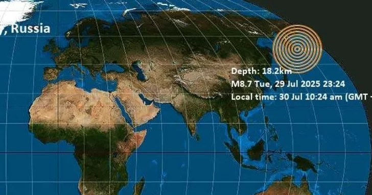 Alarma en Rusia: un terremoto de 7,9 sacudió la península de Kamchatka