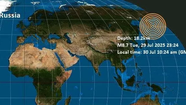 Alarma en Rusia: un terremoto de 7,9 sacudió la península de Kamchatka