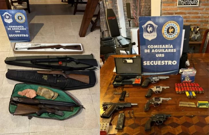 Personal policial secuestró un arsenal de armas en diferentes allanamientos