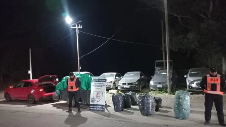 Incautan 110 kilos de hojas de coca y bultos de mercadería ilegal