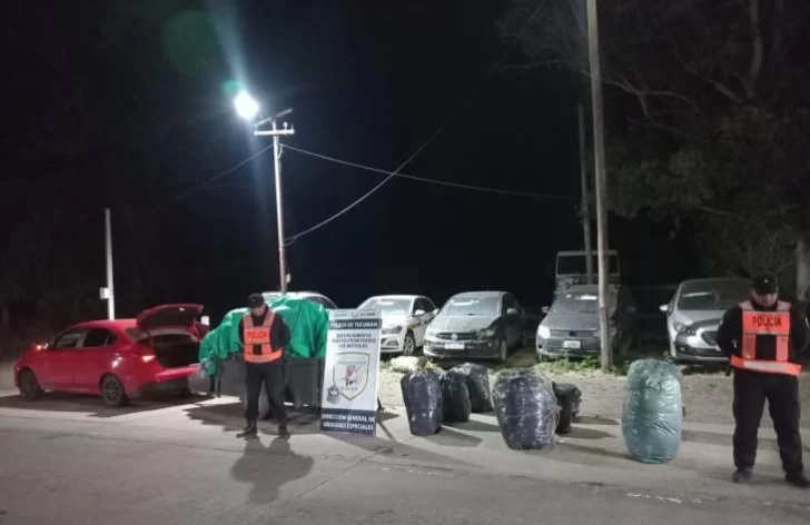 Incautan 110 kilos de hojas de coca y bultos de mercadería ilegal