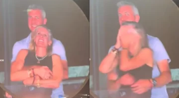 Dos amantes fueron escrachados en la “kiss cam” durante un recital de Coldplay