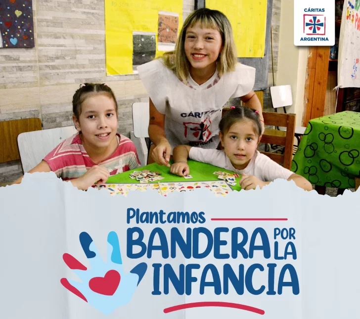 Cáritas lanzó la campaña nacional “Plantamos Bandera por la Infancia” con actividades en Tucumán