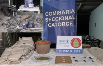 Descubrieron un “desarmadero” de motos y estupefacientes Descubrieron un “desarmadero” de motos y estupefacientes