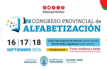 Tucumán tendrá su 1° Congreso Provincial de Alfabetización