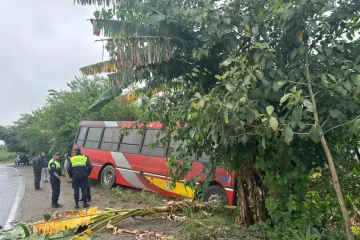 Un colectivo sufrió un accidente en la ruta 301 Un colectivo sufrió un accidente en la ruta 301