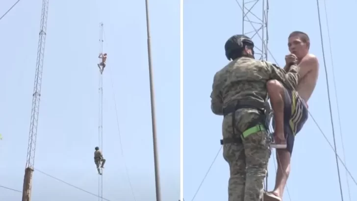 El Manantial: Joven detenido amenazó con suicidarse desde una antena