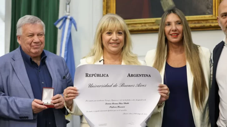 Chahla fue distinguida con el título de Profesora Honoraria de la UBA