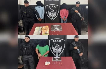 Personal policial secuestró cocaína y aprehendió a tres personas Personal policial secuestró cocaína y aprehendió a tres personas