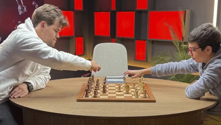 Faustino Oro le ganó una partida al número uno del mundo, Magnus Carlsen Faustino Oro le ganó una partida al número uno del mundo, Magnus Carlsen