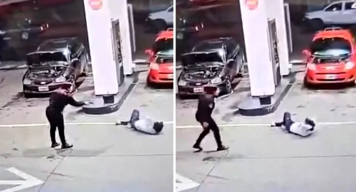Una policía baleó a un motochorro durante un intento de robo en una estación de servicio Una policía baleó a un motochorro durante un intento de robo en una estación de servicio
