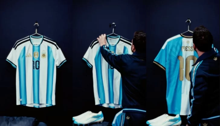 Messi mostró la camiseta que usará en su despedida de la Selección argentina Messi mostró la camiseta que usará en su despedida de la Selección argentina