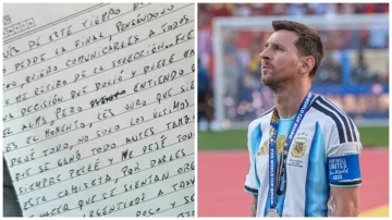El análisis grafológico de la misteriosa tachadura en la carta manuscrita de Messi El análisis grafológico de la misteriosa tachadura en la carta manuscrita de Messi